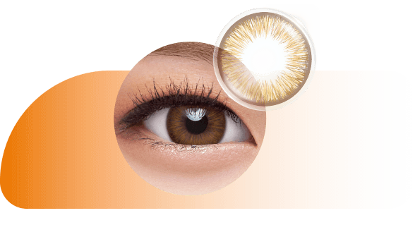 1-Day ACUVUE® DEFINE® FRESH - Fresh Honey color contact lens design