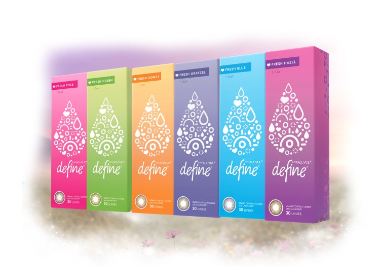 1-Day ACUVUE® DEFINE® FRESH collection color contact lenses - all colors